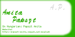 anita papszt business card